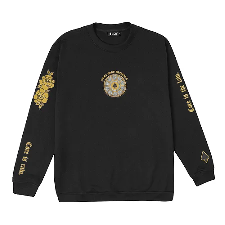 Moletom MCD Careca Santa Vitral WT24 Masculino Preto - Imagem 3
