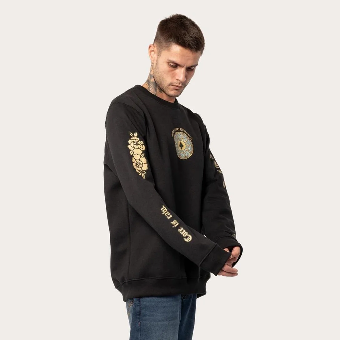 Moletom MCD Careca Santa Vitral WT24 Masculino Preto - Imagem 7