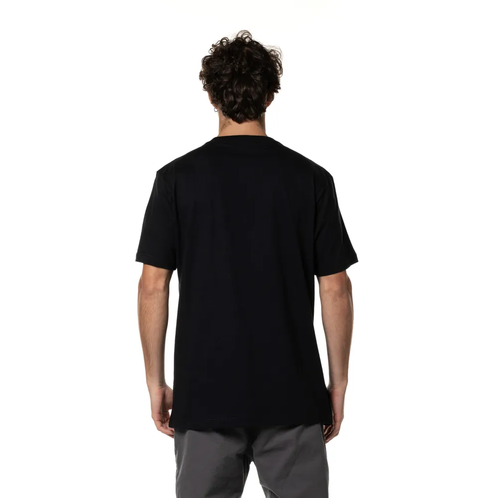 Camiseta Quiksilver M/C New Lines Fade Preto - Imagem 3