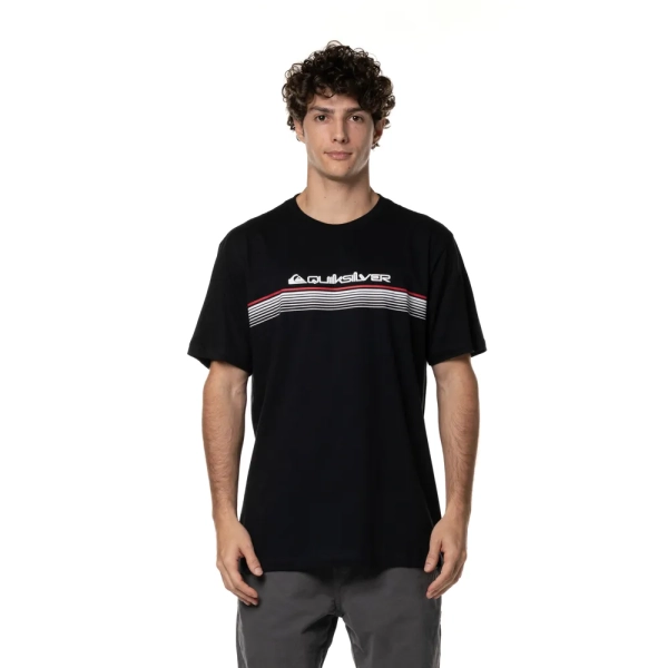 Camiseta Quiksilver M/C New Lines Fade Preto