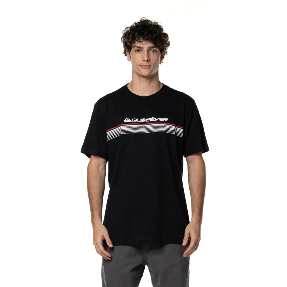 Camiseta Quiksilver M/C New Lines Fade Preto