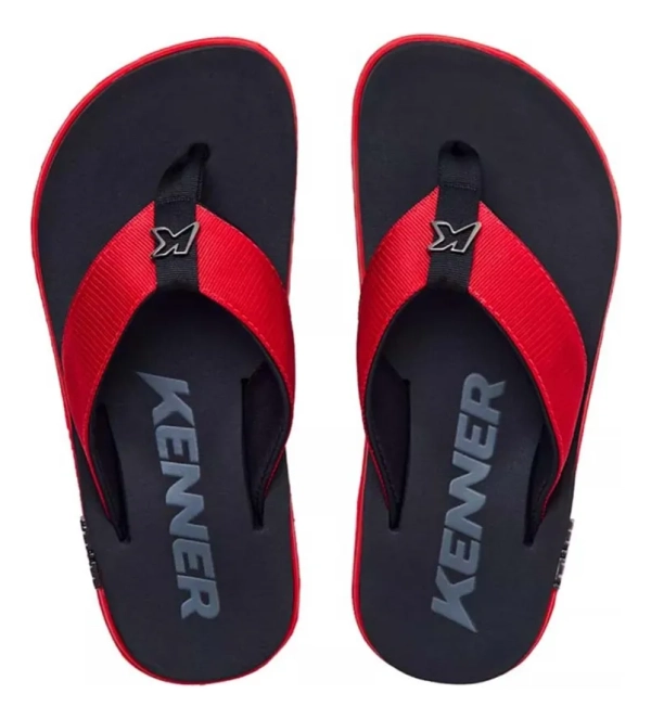 Sandália Kenner Kivah - Preto/Vermelho - Imagem 2