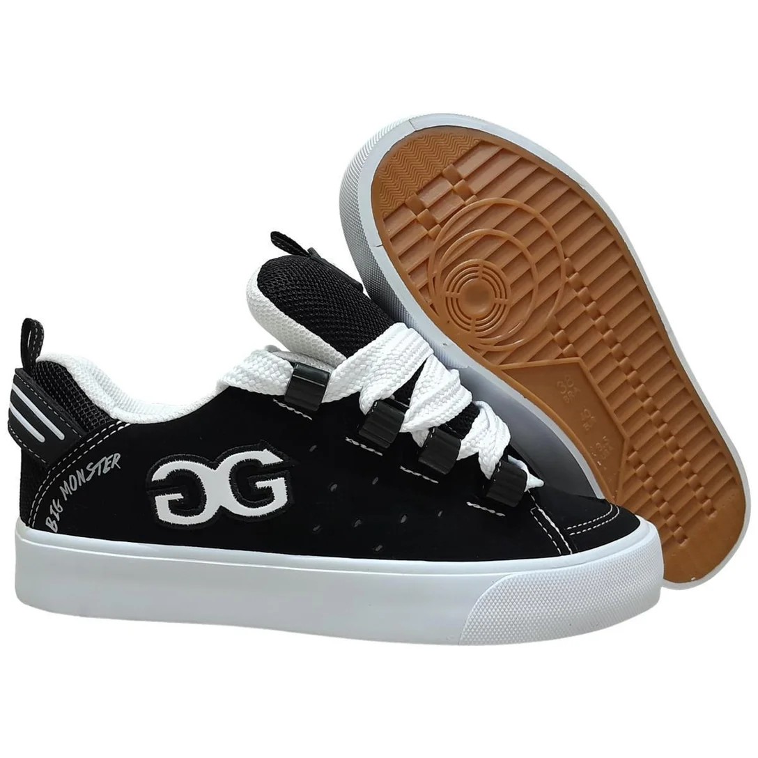 Tênis Qix Double G Big Monster Skate Robusto - Preto/Branco - Imagem 2