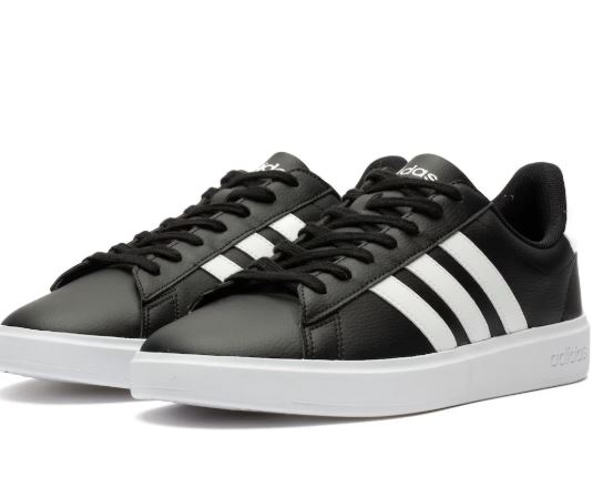 Tênis Adidas Grand Court Base 2.0 Masculino - Preto e Branco Original - Imagem 4