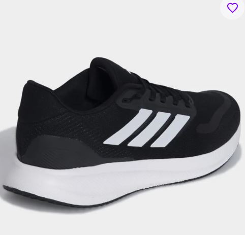 Tênis Adidas Runfalcon 5 Masculino - Preto+Branco Original - Imagem 3