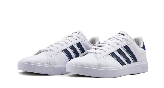 Tênis Adidas Grand Court Base 2.0 Masculino Branco/Azul original - Imagem 4