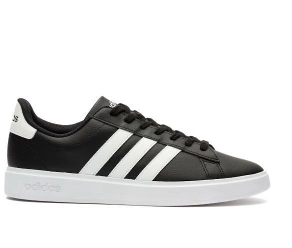 Tênis Adidas Grand Court Base 2.0 Masculino - Preto e Branco Original - Imagem 3